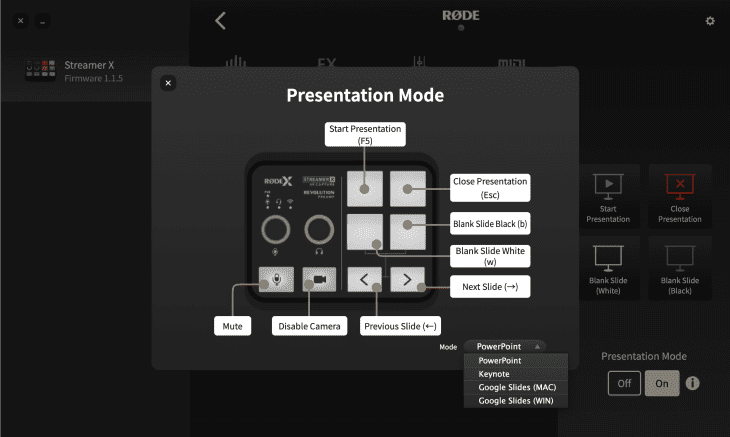 rodex-streamer-x-smart-pads-presentation-mode