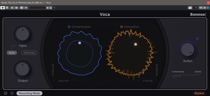 Sonnox Voca User Interface