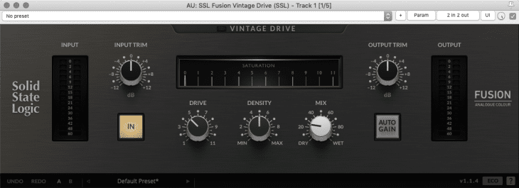 SSL Fusion Mastering Plug-Ins Vintage Drive