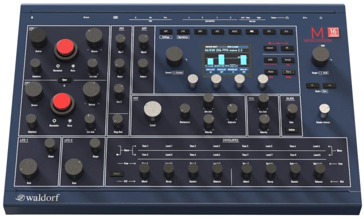 waldorf m 16voices wavetable synthesizer top