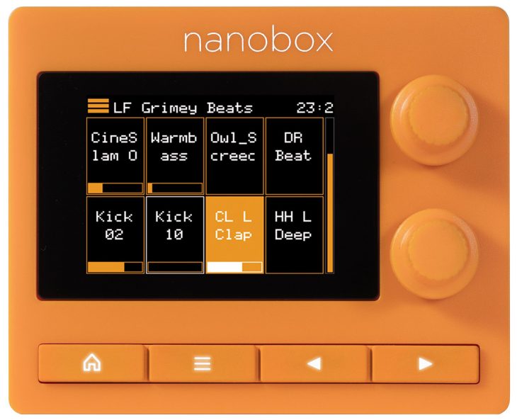 1010music nanobox tangerine Herstellerbild Frontplatte nah