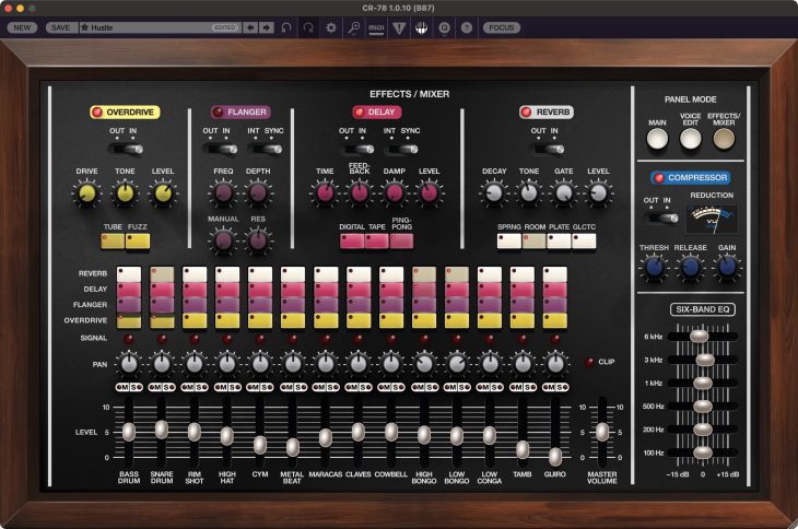 cherry audio cr-78 effekte mixer screenshot