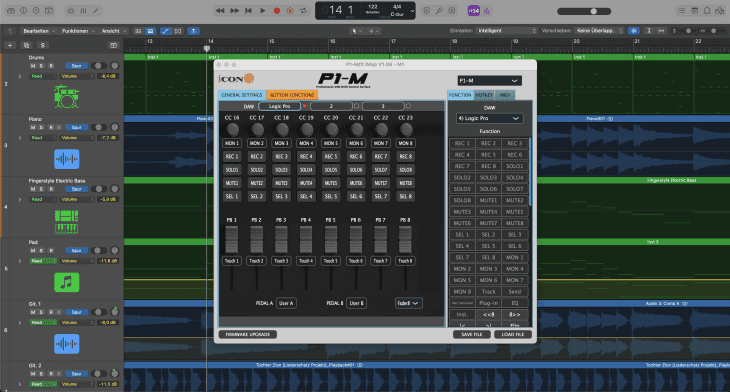 Icon P1-M DAW MIDI-Controller mit Logic Pro