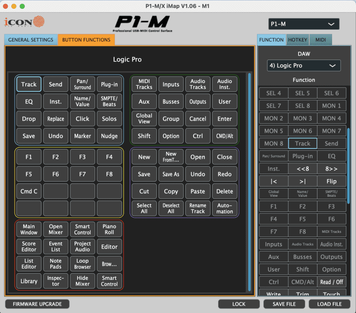 Icon P1-M DAW MIDI-Controller iMAP-Software