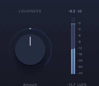 LANDR Mastering Plug-In - GUI Loudness 2