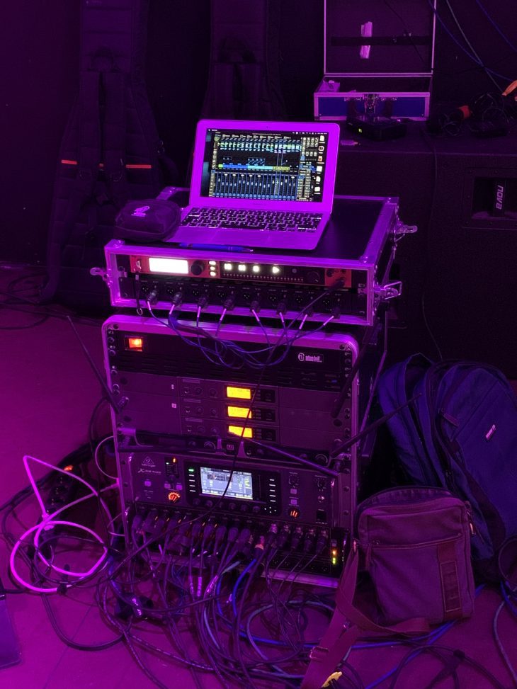 Personal Monitoring Band Digitalpult Behringer X32 mit Stagebox S32