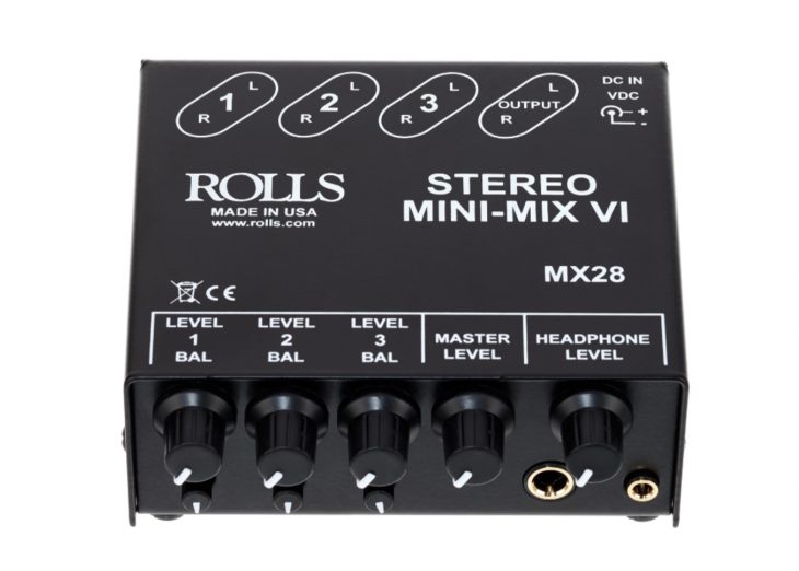 rolls mx 28 stereo mini-mix vi kleinmischpult
