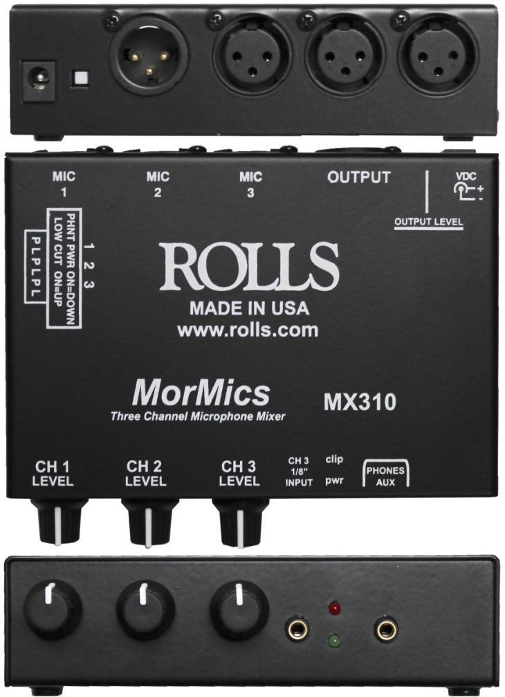 Rolls More Mics MX 310 Dreikanal-Mikrofonmixer