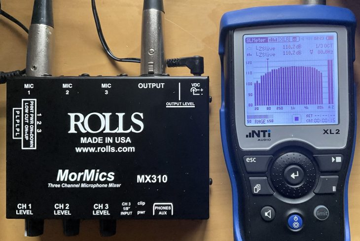 Frequenzgangsmessung Rolls MX 310 Mischpult