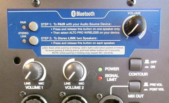 Die blaue Bluetooth-Einheit
