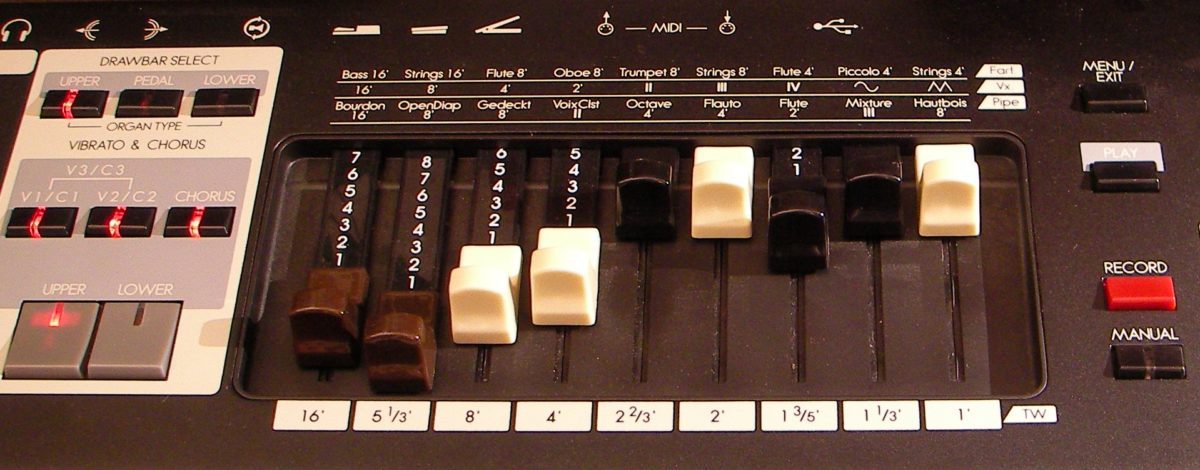 Hammond SK1 Organ Drawbar Section