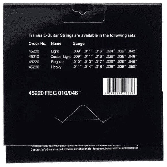 Framus Blue Label Strings Rückseite
